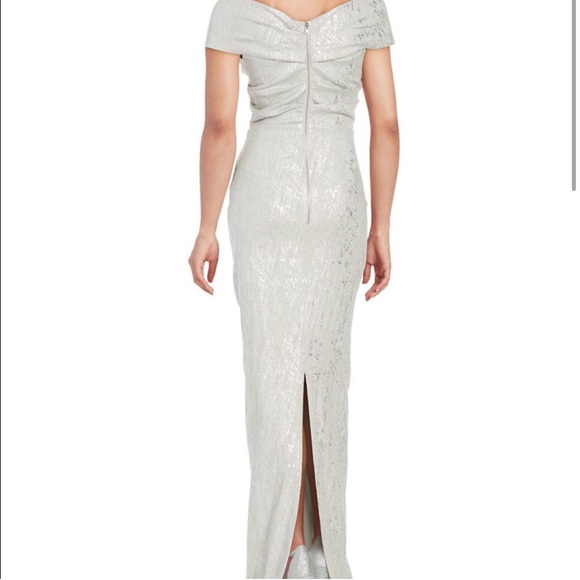 Rickie Freeman for Teri Jon Metallic Jacquard Evening Gown Wedding Prom Dress 10 - Picture 2 of 14